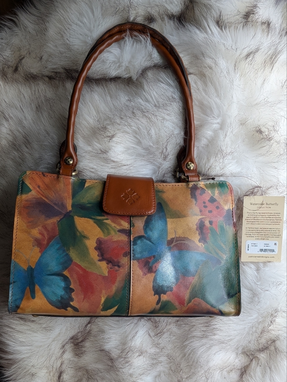 NWT Patricia Nash Rienzo Tote  Watercolor Butterfly
